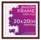 Brown Wood Puzzle Frame Kit with Glue Sheets, White Mat, Backing, UV Acrylic - Available in 20 Popular Sizes